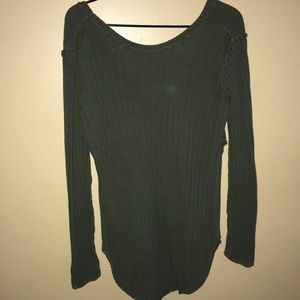 Green knitted sweater